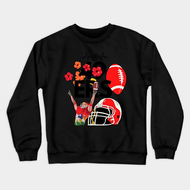 49 ers graphic design Crewneck Sweatshirt by Nasromaystro